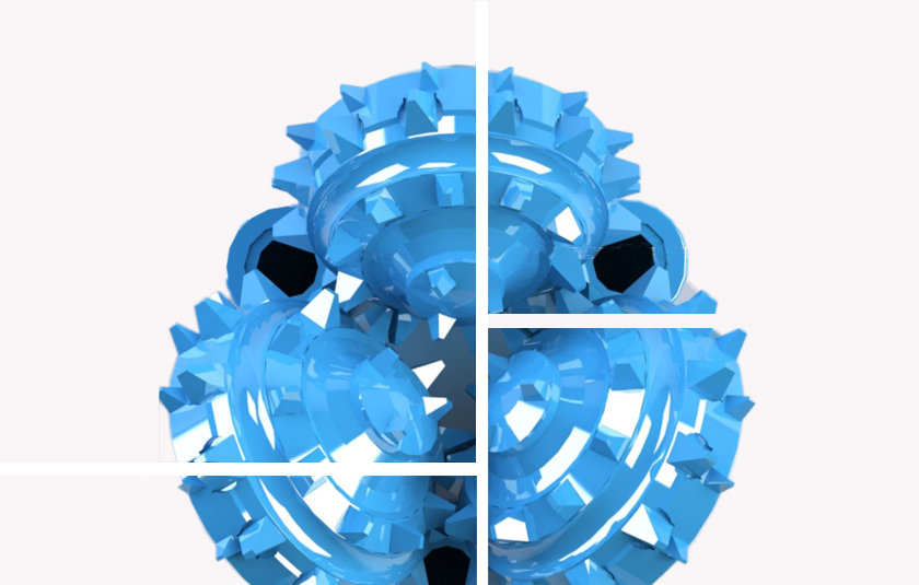 اجرای بیت دندون فولادی تریکونی